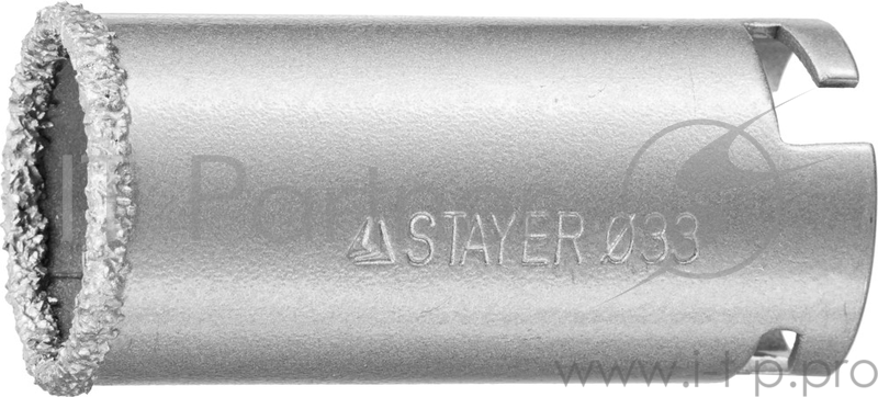 Коронка STAYER PROFESSIONAL 33345-33 кольцевая с карбидно-вольфрамовой крошкой d33мм