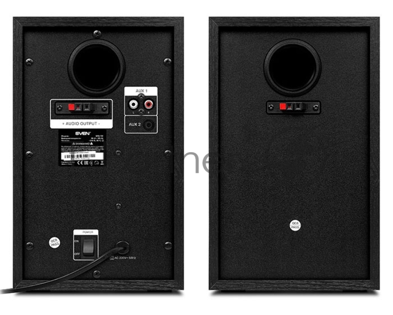 Колонки SVEN SPS-721 чёрный {акустическая система 2.0, мощность 2x25 Вт (RMS), USD/SD, пульт ДУ, Bluetooth}