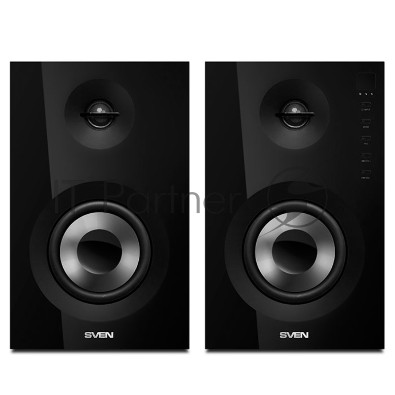 Колонки SVEN SPS-721 чёрный {акустическая система 2.0, мощность 2x25 Вт (RMS), USD/SD, пульт ДУ, Bluetooth}
