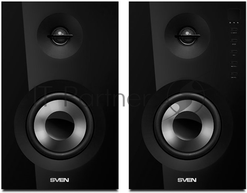 Колонки SVEN SPS-721 чёрный {акустическая система 2.0, мощность 2x25 Вт (RMS), USD/SD, пульт ДУ, Bluetooth}