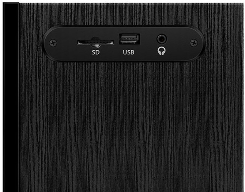 Колонки SVEN SPS-721 чёрный {акустическая система 2.0, мощность 2x25 Вт (RMS), USD/SD, пульт ДУ, Bluetooth}