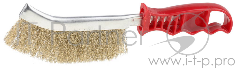 Кордщетка ручная STAYER 3508 латунная с пластмассовой ручкой 1ряд
