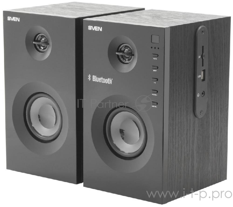 Колонки SVEN SPS-615 черный {220 В, 50 Гц, Bluetooth, дерево (MDF), 2,85кг}