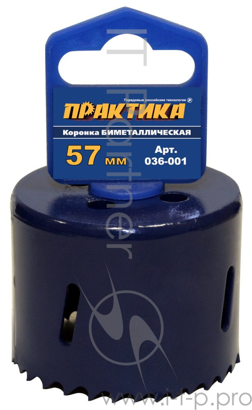 Коронка биметаллическая ПРАКТИКА 036-001 57мм