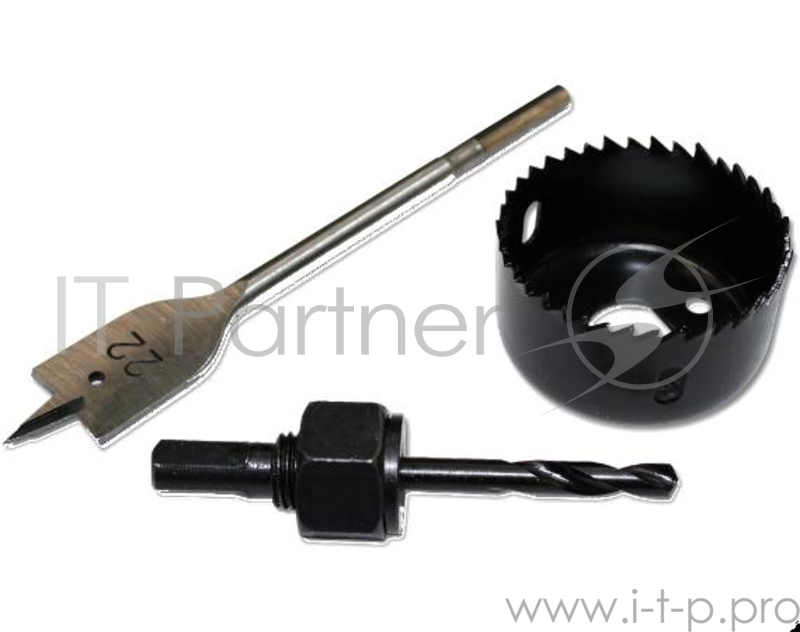 Набор для установки замков ПРАКТИКА 038-005 коронка 50х20мм, перовое сверло 23мм