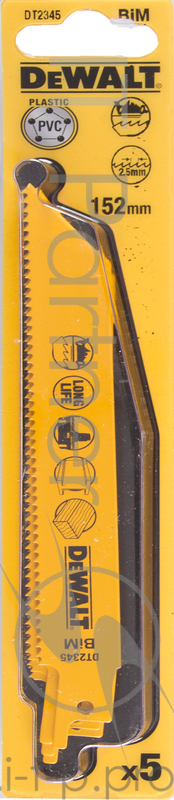 Полотна для сабельной пилы DeWALT DT2345-QZ биметаллические, универсальные S 922 HF 5шт.