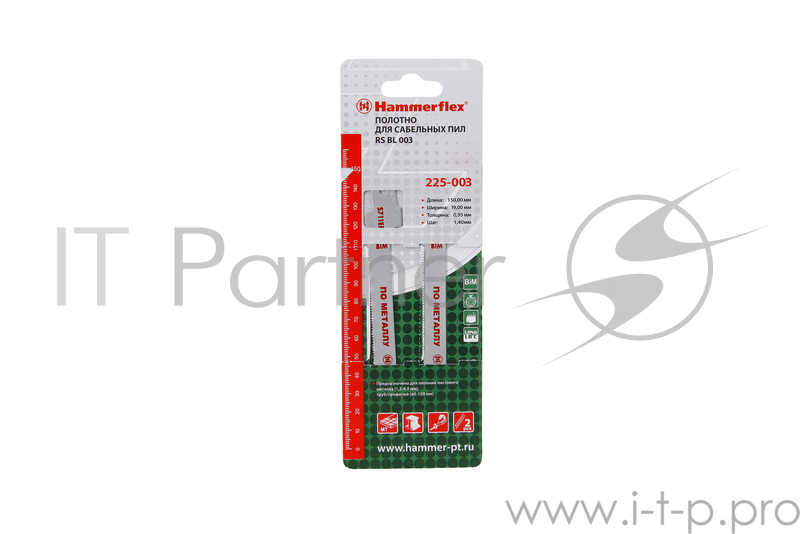 Полотно для сабельных пил Hammer Flex 225-003 S711EF 150x19x0.95мм металл (2шт)