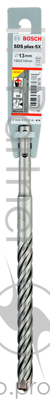 Бур BOSCH 2.608.833.814 SDS+ Ф13х150/210мм 5X
