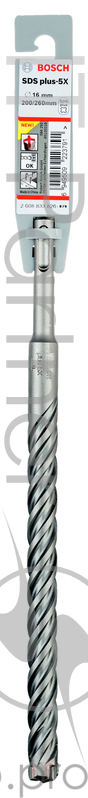 Бур BOSCH 2.608.833.826 SDS+ Ф16х200/260мм 5X