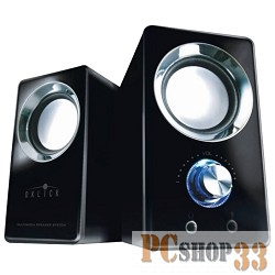 Колонки Oklick Колонки Oklick OK-116 2.0 черный 6Вт портативные