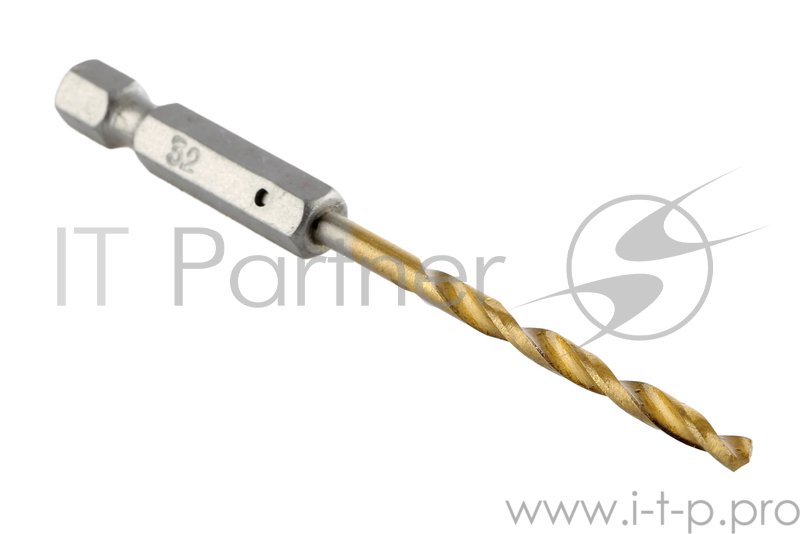 Сверло HAMMER Flex 202-804 DR MT 3,2мм*90 тип хвостовика - HEX, металл, HSS-4241, TIN