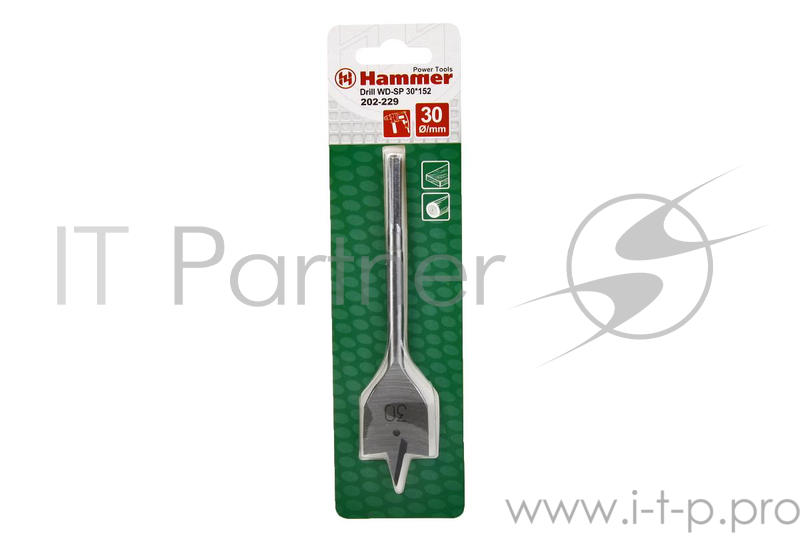 Сверло HAMMER Flex 202-229 DR WD SP 30мм*152мм дерево, перовое