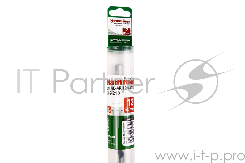 Сверло HAMMER Flex 202-210 DR WD AR 12мм*460/400мм дерево, спиральное
