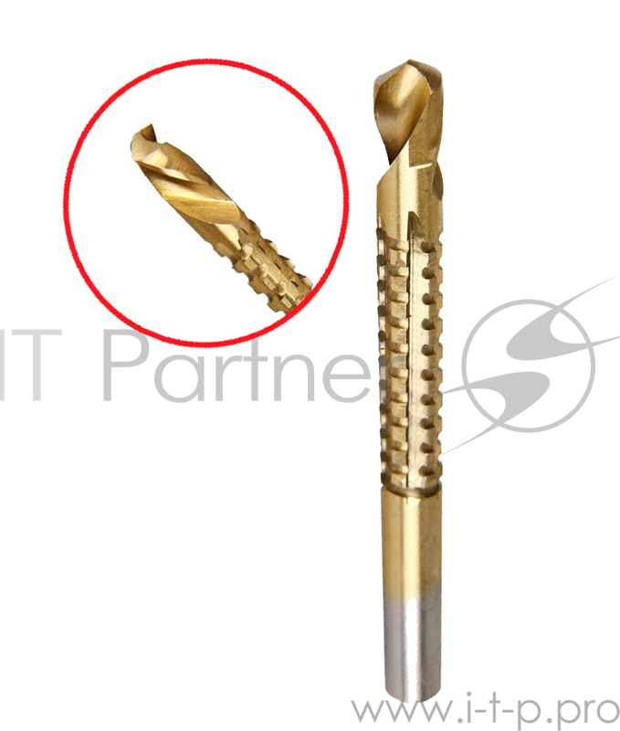 Сверло HAMMER Flex 202-144 DR MT 8,0мм*100 ФРЕЗА металл, HSS-4241, TIN