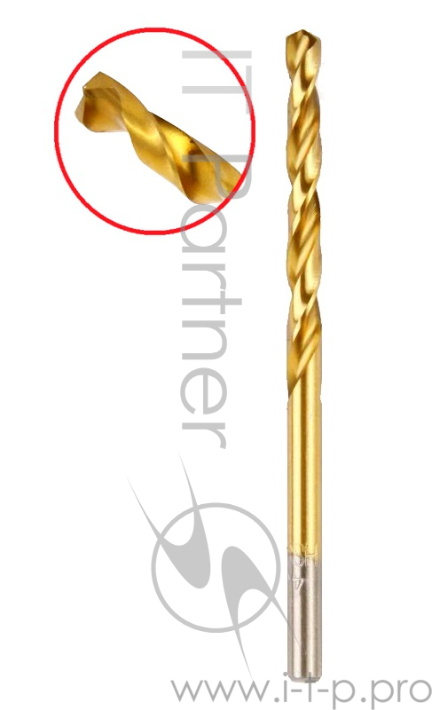 Сверло HAMMER Flex 202-110 DR MT 4,2мм*75/43мм металл, DIN338, HSS-G, TIN