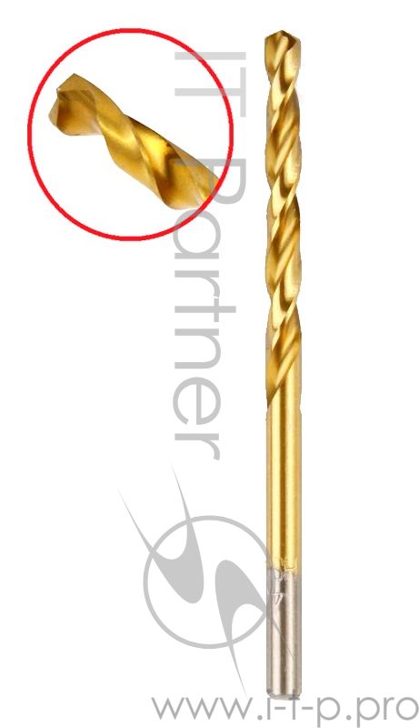 Сверло HAMMER Flex 202-111 DR MT 4,5мм*80/47мм металл, DIN338, HSS-G, TIN