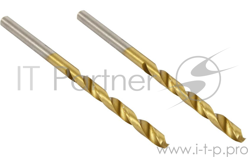 Сверло HAMMER Flex 202-107 DR MT 3,3мм*65/36мм металл, DIN338, HSS-G, TIN, 2шт.