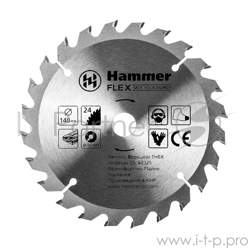 Пильный диск Hammer Flex 205-129 CSB WD 140*24*16мм по дереву