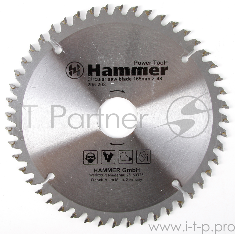 Диск пильный Hammer Flex 205-203 CSB PL 165мм*48*30/20мм по ламинату