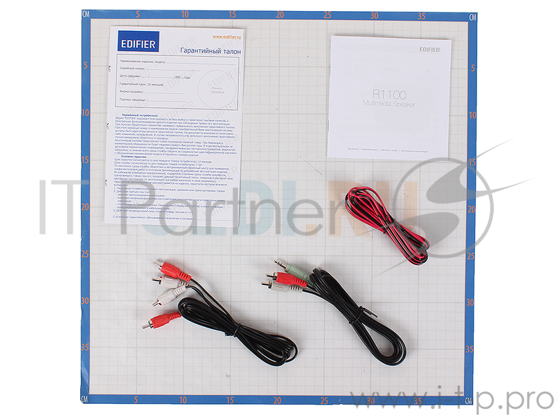 Колонки Edifier R1100 черный {стерео, мощность: 42 Вт, 65-20000 Гц, материал колонок: MDF}