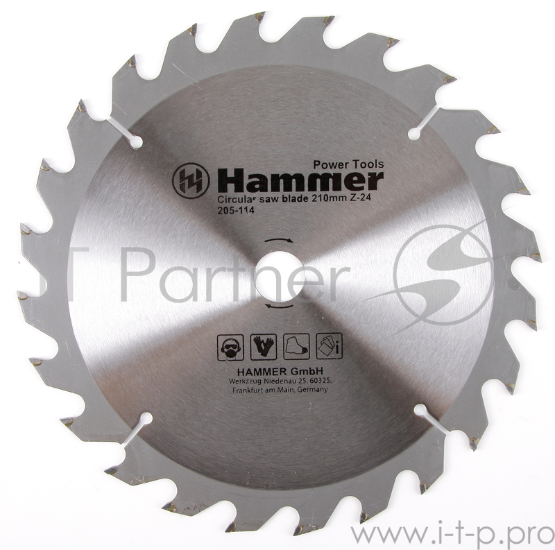 Диск пильный Hammer Flex 205-114 CSB WD 210мм*24*20/16мм по дереву