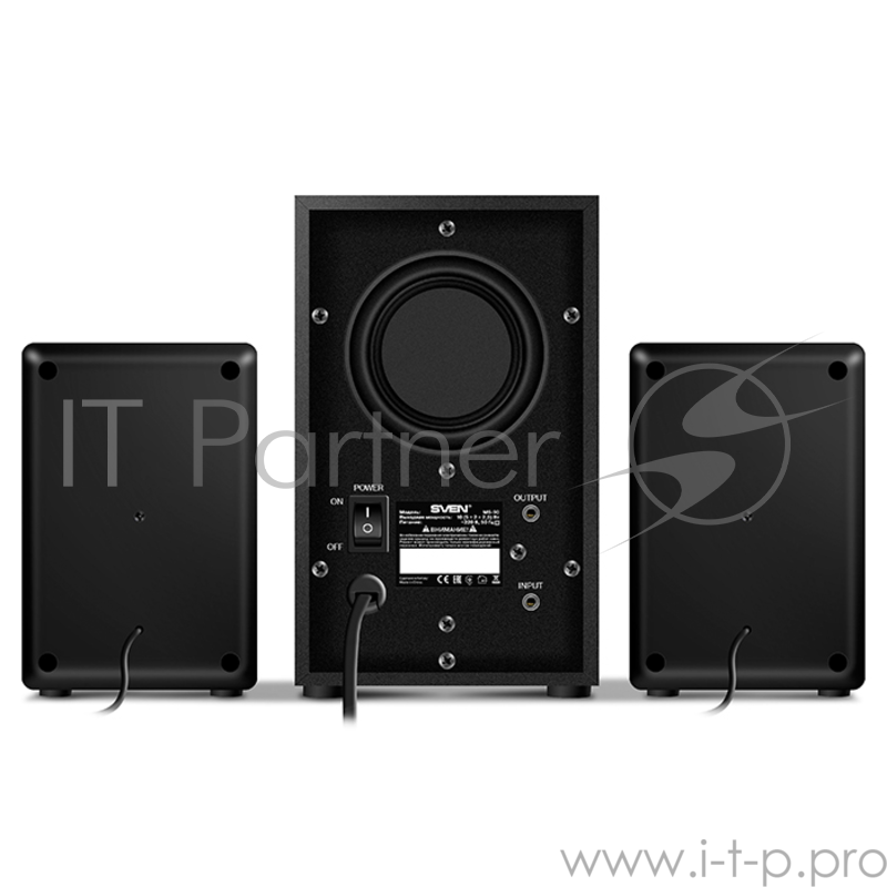 Колонки SVEN MS-90 Black (2x2.5W+ сабвуфер 5W, дерево)