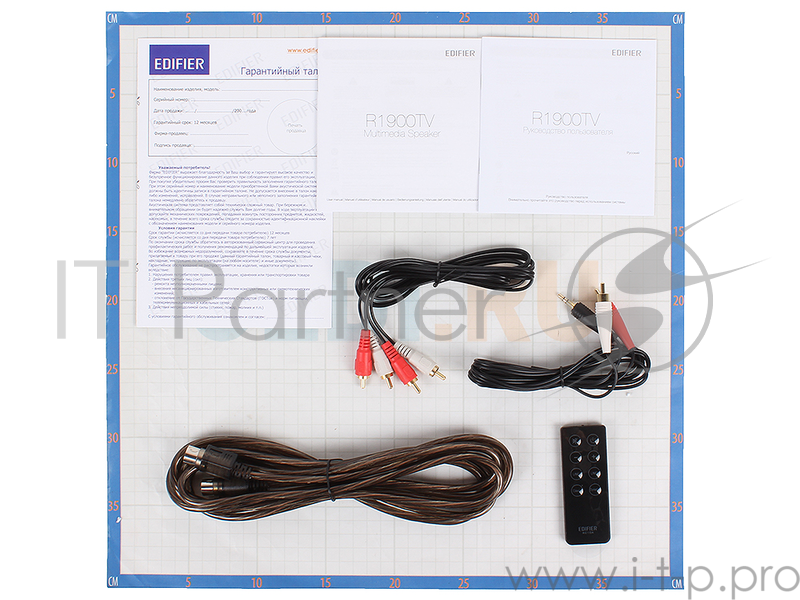 Колонки Edifier R1900TV Black {RMS 24W х 2 + 36W х 2, 55Hz — 20 кГц, дерево, пульт ДУ}