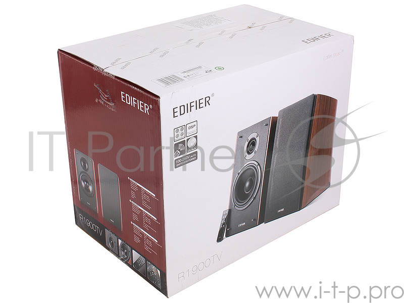 Колонки Edifier R1900TV Black {RMS 24W х 2 + 36W х 2, 55Hz — 20 кГц, дерево, пульт ДУ}