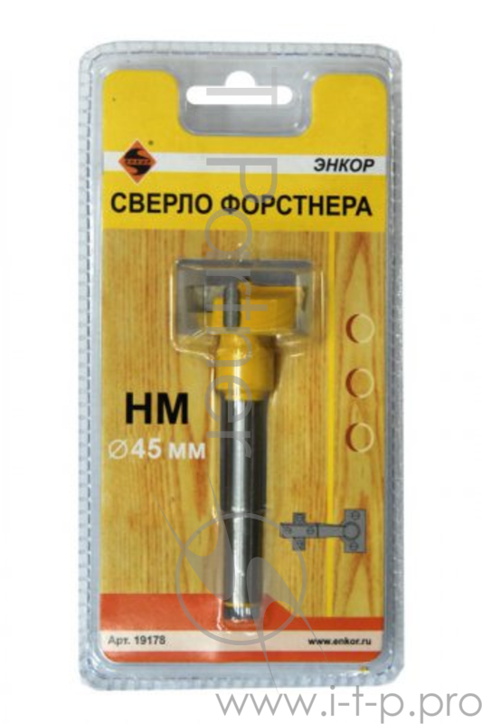 Сверло по дереву ЭНКОР 19178 для ДСП 45мм Форстнера НМ