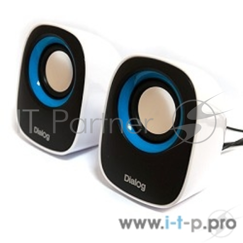 Колонки Dialog Colibri AC-06UP BLACK-WHITE {акустические колонки 2.0, 6W RMS, питание от USB}