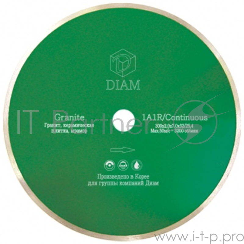 Круг алмазный DIAM Ф125x22мм 1A1R GRANITE 1.6x7мм по граниту