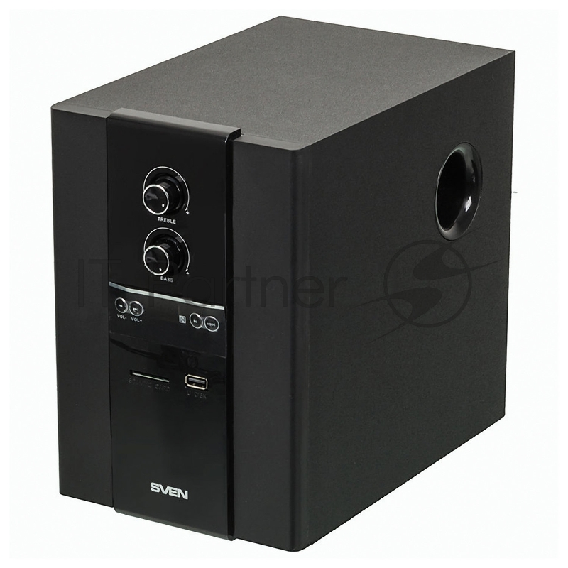 Колонки SVEN MS-1820, черный {RMS, 18Вт+2х11Вт, FM-тюнер, USB/SD, дисплей, ПДУ}