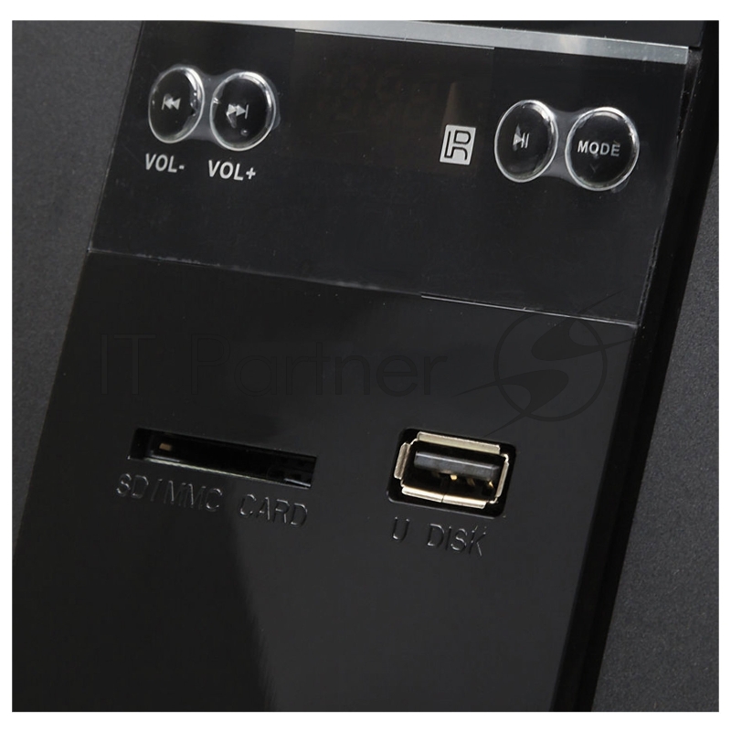 Колонки SVEN MS-1820, черный {RMS, 18Вт+2х11Вт, FM-тюнер, USB/SD, дисплей, ПДУ}