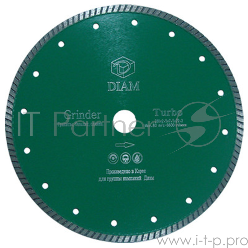 Круг алмазный DIAM Ф150x22мм Turbo GRINDER 2.2x10мм по граниту