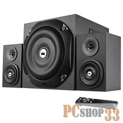 Колонки Акустическая система 2.1 CROWN CMS-3801 (20W+10W*2 (RMS)=40W приёмник FM картридер интерфейс USB IR пульт)
