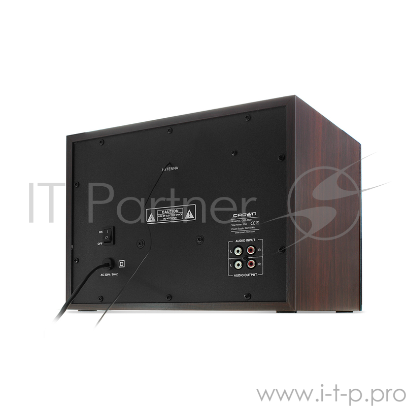 Колонки Акустическая система 2.1 CROWN CMS-3800 (16W+10W*2 (RMS)=36W приёмник FM картридер интерфейс USB IR пульт)