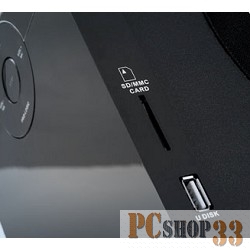 Колонки SVEN MS-2000 {2.1} { цвет черный глянцевый, FM-тюнер, ПДУ, USB и SD разъемы}