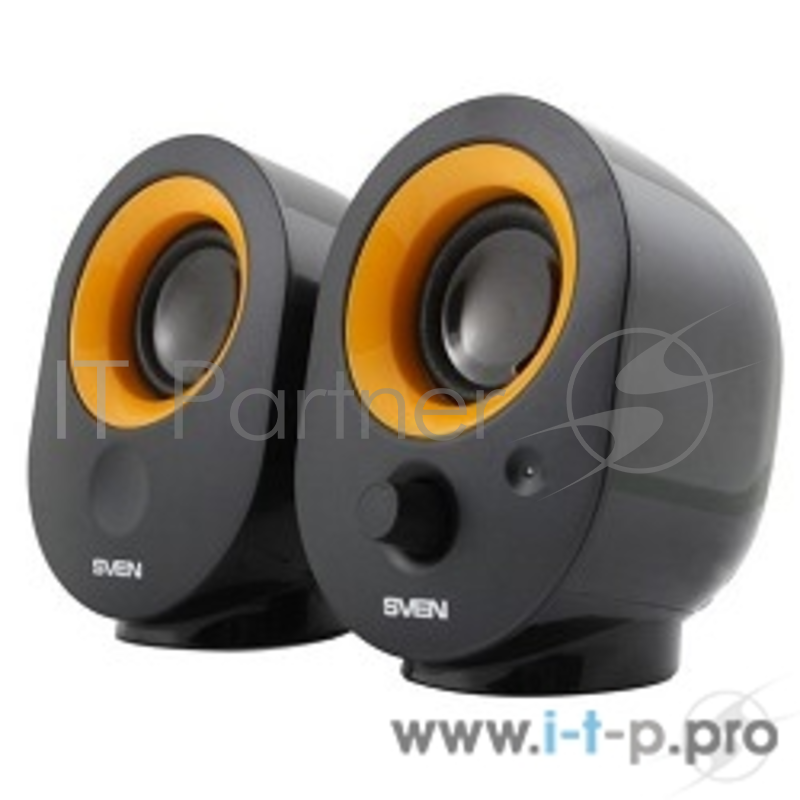 Колонки SVEN 316, черный {2.0, 2 х 2 W RMS, 100-20000Hz}