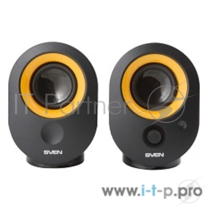 Колонки SVEN 316, черный {2.0, 2 х 2 W RMS, 100-20000Hz}
