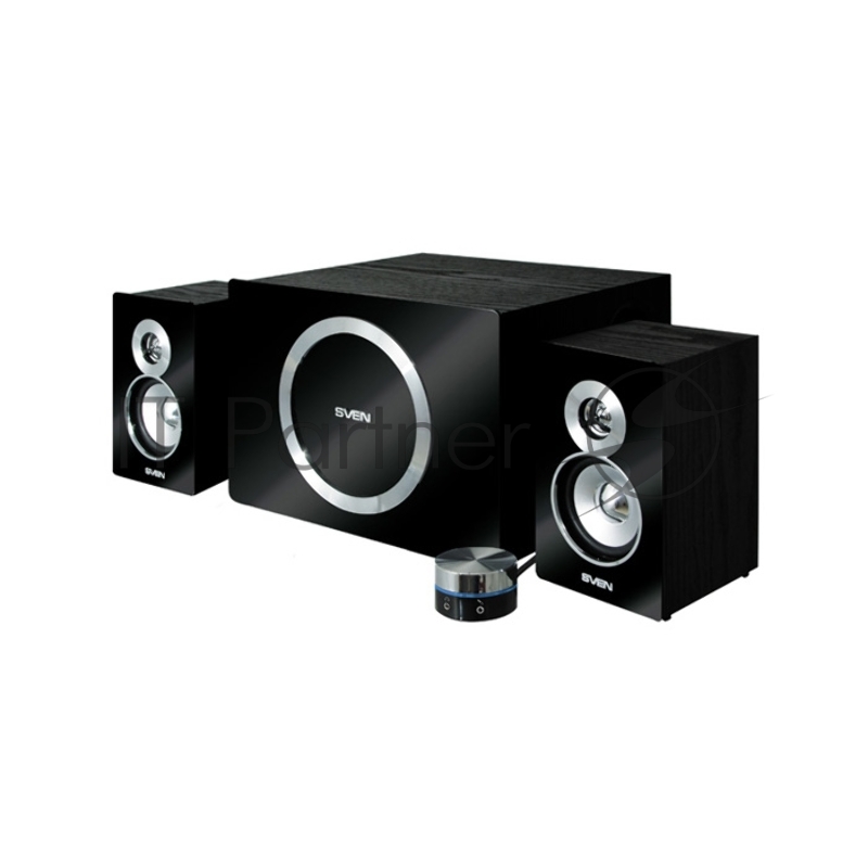 Колонки SVEN MS-1085, черный {2 сат. + сабвуфер дерево,20Вт + 2 х 13 Вт (RMS)}