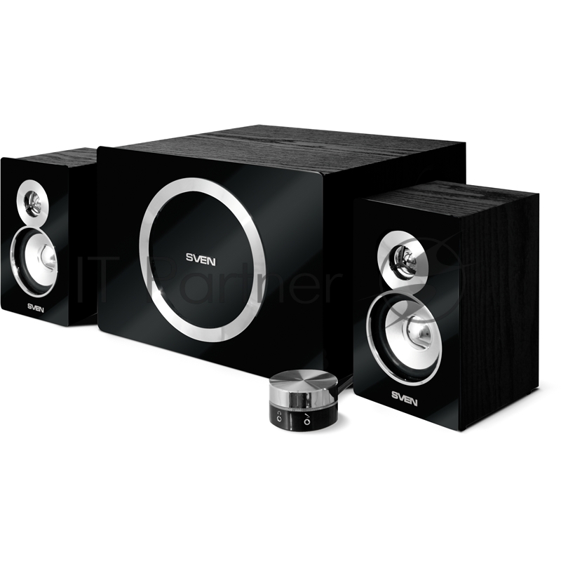Колонки SVEN MS-1085, черный {2 сат. + сабвуфер дерево,20Вт + 2 х 13 Вт (RMS)}