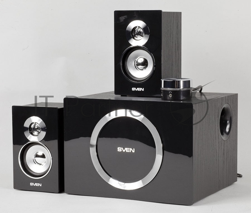 Колонки SVEN MS-1085, черный {2 сат. + сабвуфер дерево,20Вт + 2 х 13 Вт (RMS)}