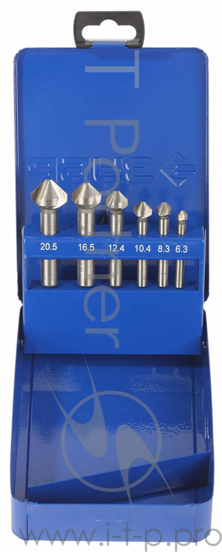 Набор ЗУБР 29730-H6 ЭКСПЕРТ зенкеров конус 3реж. кромк. стальP6M5 для раззенковкиМ3/М4/М5/М6/М8/М10