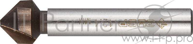 Зенкер ЗУБР 29732-6 ЭКСПЕРТ конусный ст.P6M5 с Co d12.4х56мм d8мм для раззенков.М6