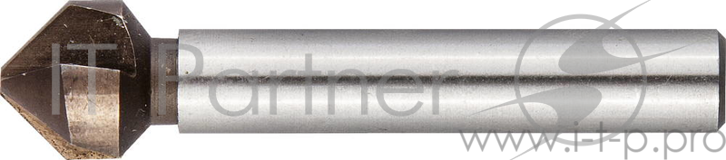 Зенкер ЗУБР 29732-5 ЭКСПЕРТ конусный ст.P6M5 с Co d10.4х50мм d6мм для раззенков.М5