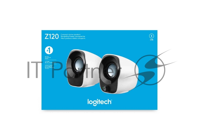 Колонки Logitech Z-120 980-000513 {Колонки, USB, 2.0 ,2 x 0,6 Вт, питание по USB, RTL}