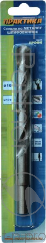 Сверло по металлу ПРАКТИКА 774-658 16.0х178мм, хвостовик 13мм, блистер