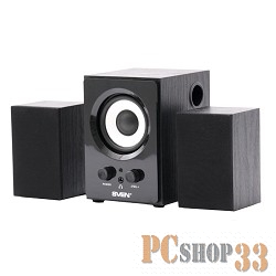 Колонки SVEN MS-80, черный {2.1, 2 сат. + сабвуфер,5 Вт + 2 х 1 Вт (RMS)}