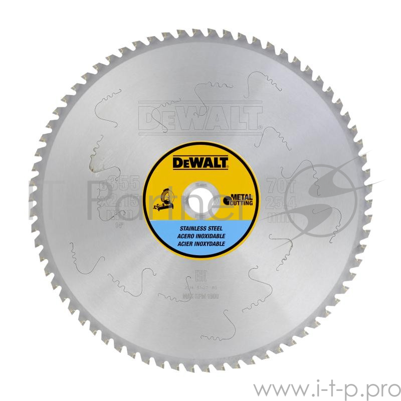 Круг пильный твердосплавный DEWALT DT1914-QZ Ф216/30 48 TCG -5° EXTREME по алюминию