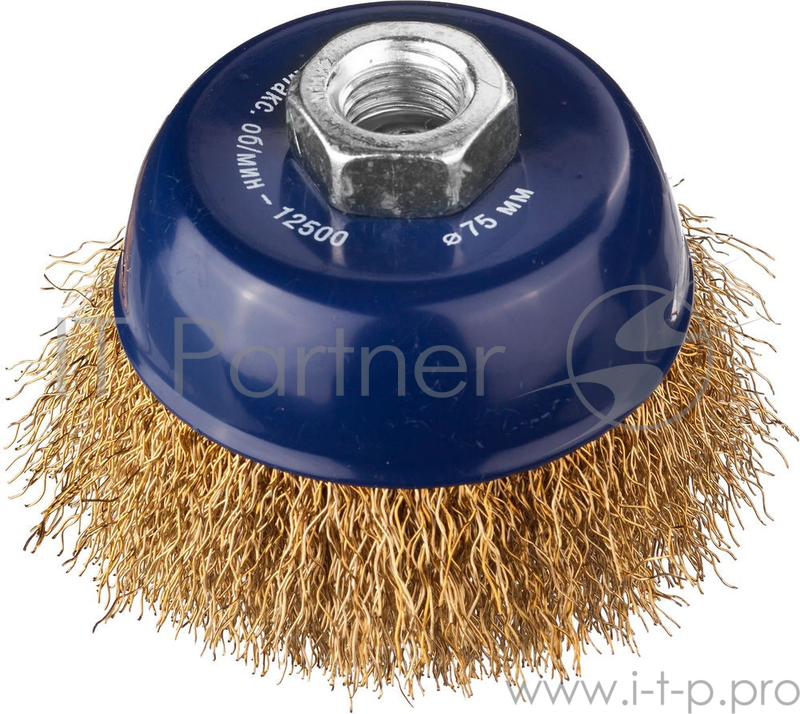 Кордщетка DEXX 35103-075 чашечная М14 для УШМ витая сталь0.3мм d75мм